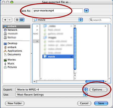 Quicktime Settings