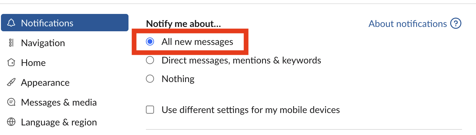notifications